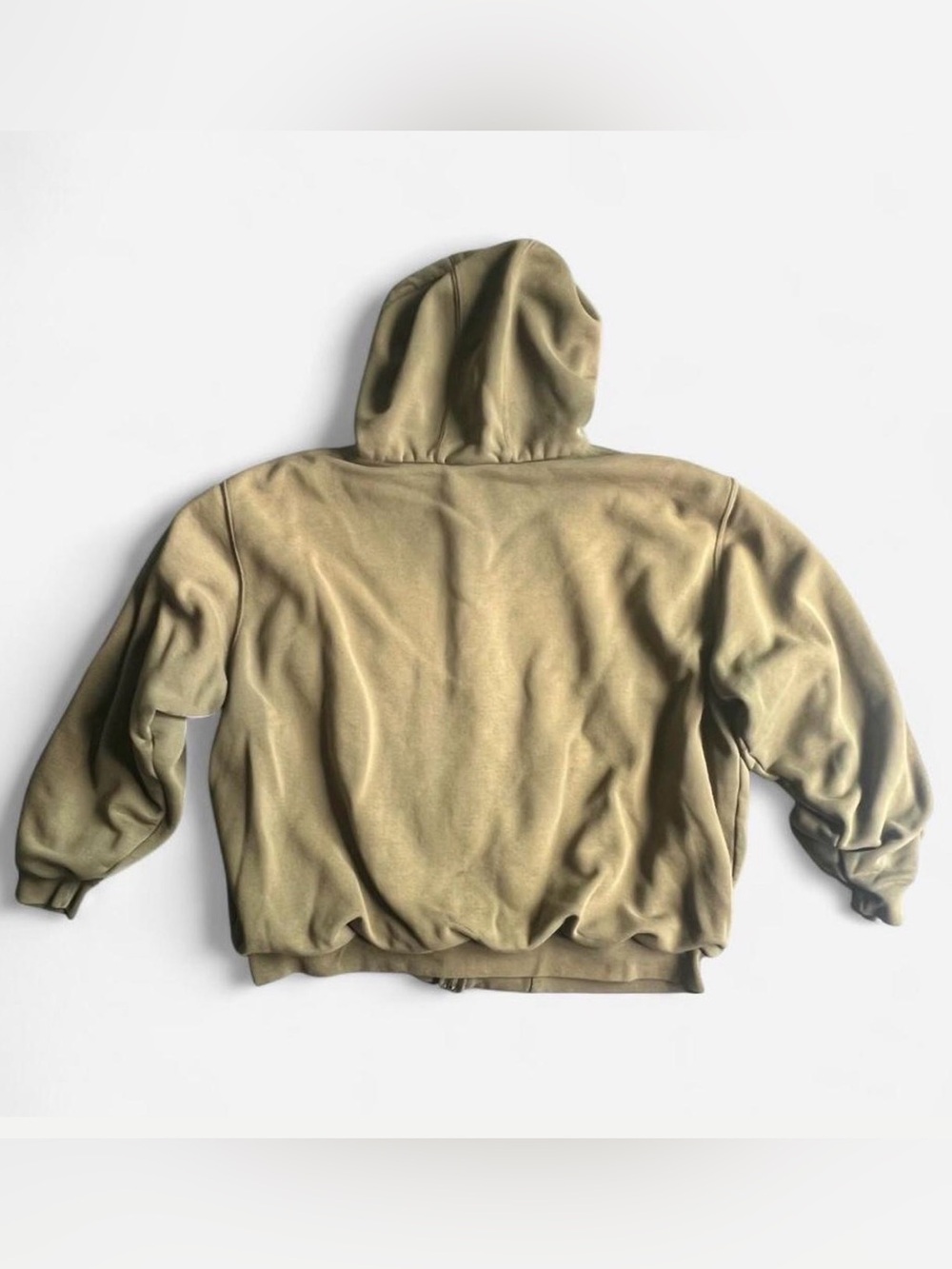 Vintage Carhartt olive green distressed sun faded lined hoodie - Picture 2 of 7